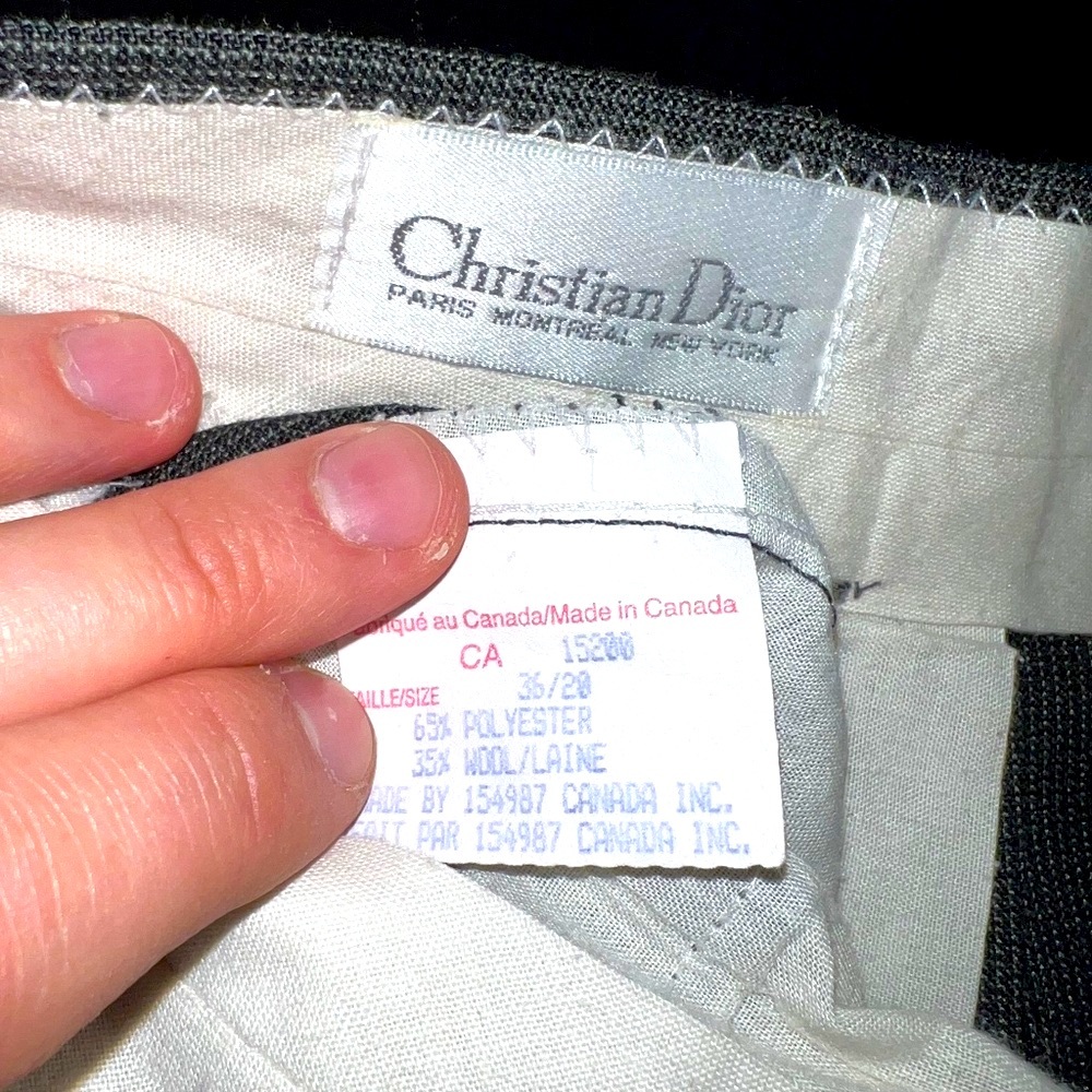 Vintage Christian Dior - Cropped Grey Pleated Trouser Men's 36R - 80% OFF SALE!